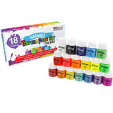 U.S. Art Supply 18 Color Children's Washable Tempera Paint Set - 2 Ounce Wide Mouth Bottles for