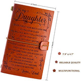 To My Daughter Leather Journal from Dad - - I'LL ALWAYS BE WITH YOU- Gifts for Daughter 136 Page Travel Diary Journal Sketch Notebook Graduation Back to School Gifts for Girls
