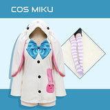 KINOMOTO Anime Costume Outfit Cosplay Rabbit Ears Hoodie Coat and Shorts Set (Top and Shorts)