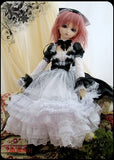 Free Gift 1/4 MSD DDD BJD Dress Suit Outfit Lolita Dress Doll Dollfie LUTS/ Black and White Mist Style / White + Black