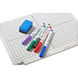 hand2mind XY Coordinate Grid White Boards for Students, Grid Board for Graphing, Dry Erase Boards, Portable Whiteboard, School Supplies, Classroom Supplies (Pack of 30)
