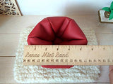 Miniature Beanbag Chair, Dollhouse Furniture 1:6 scale leather pouf NO DOLL