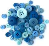 Buttons Galore CB104 Color Blend Buttons, 3-Ounce, Blueberry Pie, 3 Shades of Blue