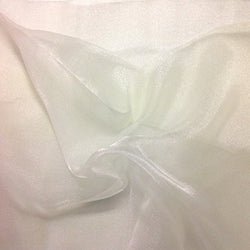 Sparkle Crystal Sheer Organza Fabric Shiny for Fashion, Crafts, Decorations 60 (Off White, 1 YARD)