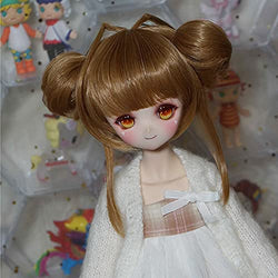 1/3 Scale Doll Wig Hair Smart Doll Hair Accessories BJD DD Heat Resistant Handmade Gift (Brown)