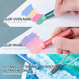 Paul Rubens Oil Pastels Kit with 50 Colors Artist Soft Pastel, 8 White Oil Pastels, 8.7" x 11.7" Painting Paper, 5 Paint Knives, Vibrant Non Toxic for Artists, Professionals, Students and Hobbyists