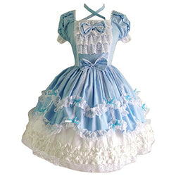 Partiss Women's Gothic Princess Cosplay Sweet Lolita Dress S Blue