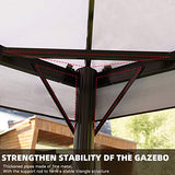 Grand patio 10x13 Feet Patio Gazebo, Outdoor Canopy with Mosquito Netting and Shade Curtains，Sturdy Straight Leg Tent for Backyard & Party & Event