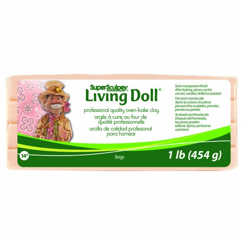 Sculpey Super Living Doll Clay, 1-Pound, Beige