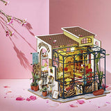 RoWood Dollhouse Miniatures Model, Tiny House Kits to Build, Mini Toys DIY Kits for Adults Teens on Birthday/ Christmas - Emily's Flower Shop