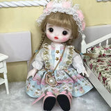 OIIAJEFSR 1/8 BJD Cute Doll Full Set 17cm 6.69" Joint Modified Doll (Surprise Gift Doll)