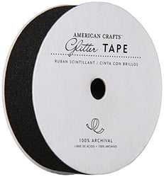 American Crafts 96054 Glitter Tape, 7/8", Black