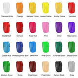 MODEGAO Outdoor Acrylic Paint - Set of 24 Bottles, Rich Pigment, Vivid Colors, Non-toxic Multi-Surface Craft Paints, Art Supplies for Canvas, Rock, Wood, Fabric, Leather, Paper, 24x30ml