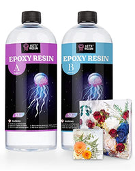 LET'S RESIN 1/2 Gallon Casting Epoxy Resin,Bubble Free & Crystal Clear Epoxy Resin Kit,2 Part Resin and Hardener for Jewelry Making,Crafts,Tumbler,Art