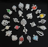 Yaoding 10pcs Mix Jewelry Making Supplies Silver Plated Bead Cage Pendant - Add Your Own Pearls,