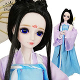 EVA BJD Ancient Princess in Purple Dress 1/3 SD Doll 60cm 24" Ball Jointed BJD Dolls Full Set Toy SD Doll