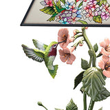 Bradford Exchange Garden of Light Louis Comfort Tiffany-Style Stained Glass Hummingbird Lamp