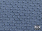 Minky Dimple Dot Blanket Fabric 60" Wide Sold By The Yard (DENIM BLUE)