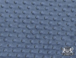 Minky Dimple Dot Blanket Fabric 60" Wide Sold By The Yard (DENIM BLUE)