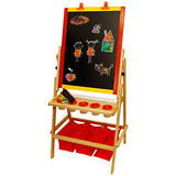 US Art Supply Flip-Over Children's Paint and Drawing Artist Easel with Child's Chalkboard, Dry