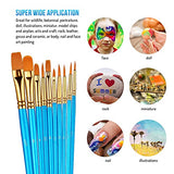 Sooez 30Pcs Art Paint Brushes Set, Round Pointed Tip Nylon Hair Art Brushes for Acrylic Oil Watercolor, 10 Different Sizes for Body Nail Face Painting, Adult Kids Drawing Arts Crafts Supplies
