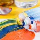 Mont Marte Oil Paint Set Water Mixable 8x18ml, Titanium White,Mid Yellow,Orange,Cadmium Red,Phthalo Green,Cobalt Blue,Ultramarine Violet,Ivory Black