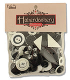 Buttons Galore HAB111 Haberdashery Button, Black/White