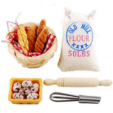 NWFashion Miniature Dollhouse Room Kitchen Bread Flour Whisk Baking Set Accessories