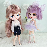 Outfits for Blyth Doll Purple Angel Princess Dress Lady Skirt Suit for 1/6 BJD ob24 Anime Girl (Color: Like The Photo, #3)