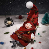 ZDD BJD/SD Doll 1/13 Tiny Elf Toys 9.5cm Jointed Body Cosplay Fashion Dolls with Outfit Makeup Gift Collection Surprise Christmas New Year Gift,Sleep Eyes