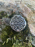 Jewelry Trends Sterling Silver Round Celtic Knot Elegant Weave Brooch Pin