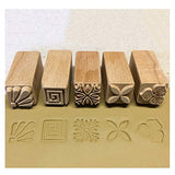 TINTON LIFE 16PCS Wooden Clay Pottery Stamp Pottery Tool Wood Block Stamp