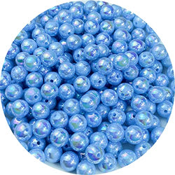 Pearl Beads,200pcs Pearl Beads for Crafts 10mm AB Colors Pearls for Jewelry Making Round Loose Pearl Beads with Hole for Necklaces Bracelets Earrings Jewelry Making Home Decoration(Light Blue AB)