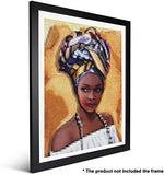 Ginfonr 5D Diamond Painting African Custom Women, Exotic Beauties, by Number Kits Girls Fairies Paint with Diamonds Full Drill Art Crystal DIY Embroidery Rhinestone Decor Craft (12x16 inch)-Gms16