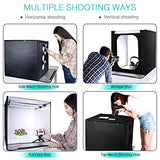 FOSITAN Photo Box, 24''x24''x24'' Portable Photo Studio Professional Light Box 126 LED Brightness Dimmable Shooting Tent with 8 Backdrops for Product Advertising Like Jewellery, Food, Bags, Shoes