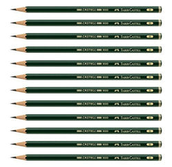 Faber Castell Pencils, Castell 9000 Art graphite pencils, black lead B Pencil for writing,