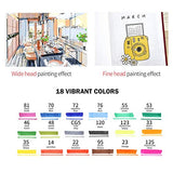 Alcohol Markers for Adult Coloring Books, ZSCM Artist Paint Pens Art Sketch Dual Tip Highlighters Markers for Kids School Supplies Halloween Card Marking Drawing Illustratio (18 colors)
