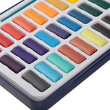 Falling in Art Watercolor Paint Set, 36 Water Cakes Pan with Water Brush and Paper Pad