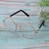 Fityle 1/4 Scale Doll Round Golden Frame Eyeglasses Sunglasses for Blythe Dolls Charms Fashion Accessory