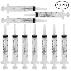 10 Pack Plastic Syringe, Sonku Measuring Syringe for Industrial and Measuring Multiple Uses Measuring Syringe Tools-20ml