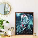 5D Full Drill Dragon Diamond Painting Kit for Adults, DIY Dragon Diamond Rhinestone Painting Kits for Adults and Beginner Diamond Arts Craft Home Decor, 30x40cm (Dragon Diamond Painting)