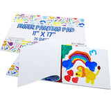 U.S. Art Supply Large 11" x 17" Finger Painting Paper Pad - 25 Sheets 60lb (100gsm) Acid Free (Pack