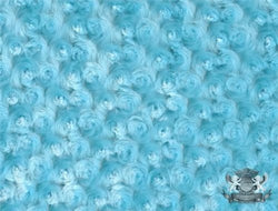 Minky Rosebud TURQUOISE Fabric By the Yard
