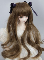 (20-22cm) 1/3 BJD Doll MSD Fur Wig Dollfie / Light-Brown Long Hair / FBE017