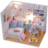 Flever Dollhouse Miniature DIY House Kit Creative Room with Furniture and Cover for Romantic Artwork Gift(Rise and Shine)