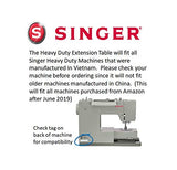 SINGER 4411, 4423, 4432, and 4452 Heavy Duties Extension Table, Gray