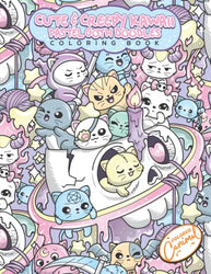 Cute & Creepy Kawaii Pastel Goth Doodles Coloring Book