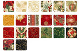 Holiday Flourish Holiday Colorstory by Peggy Toole Roll up 2.5" Precut Cotton Fabric Quilting