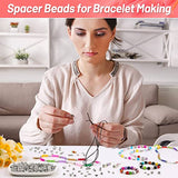 500 Pcs Bracelet Spacer Beads for Jewelry Making, Silver Spacer Beads Bulk Random Styles Loose Spacer Metal Charm for Bracelets, Necklace, Earring Making DIY Jewelry Accessories