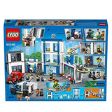 LEGO 60246 City Police Station Building Set with 2 Truck Toys, Light & Sound Bricks, Drone and Motorbike